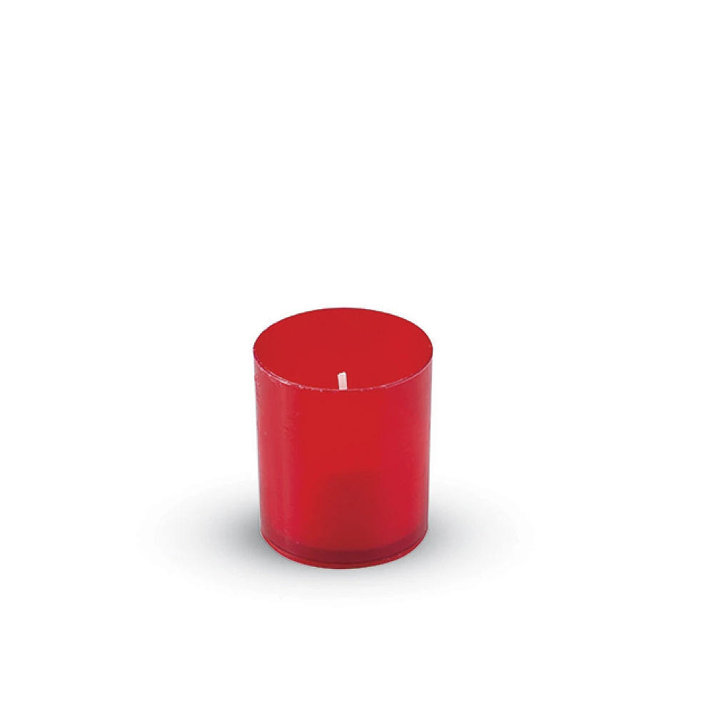 Candela rezerva plastic 6X4.7cm, 14ore, rosie