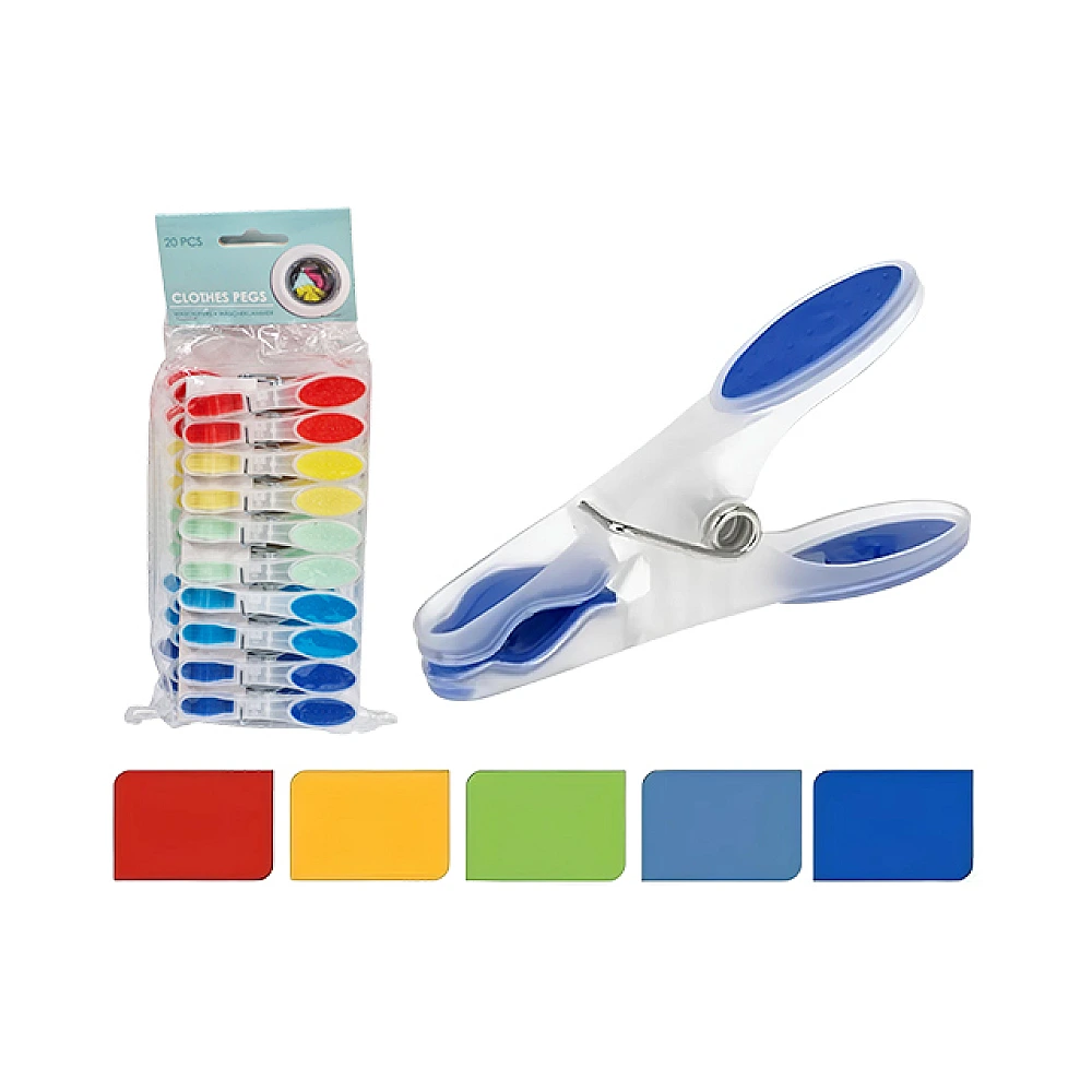 Set cleste pentru haine din plastic Ultra Clean 20buc