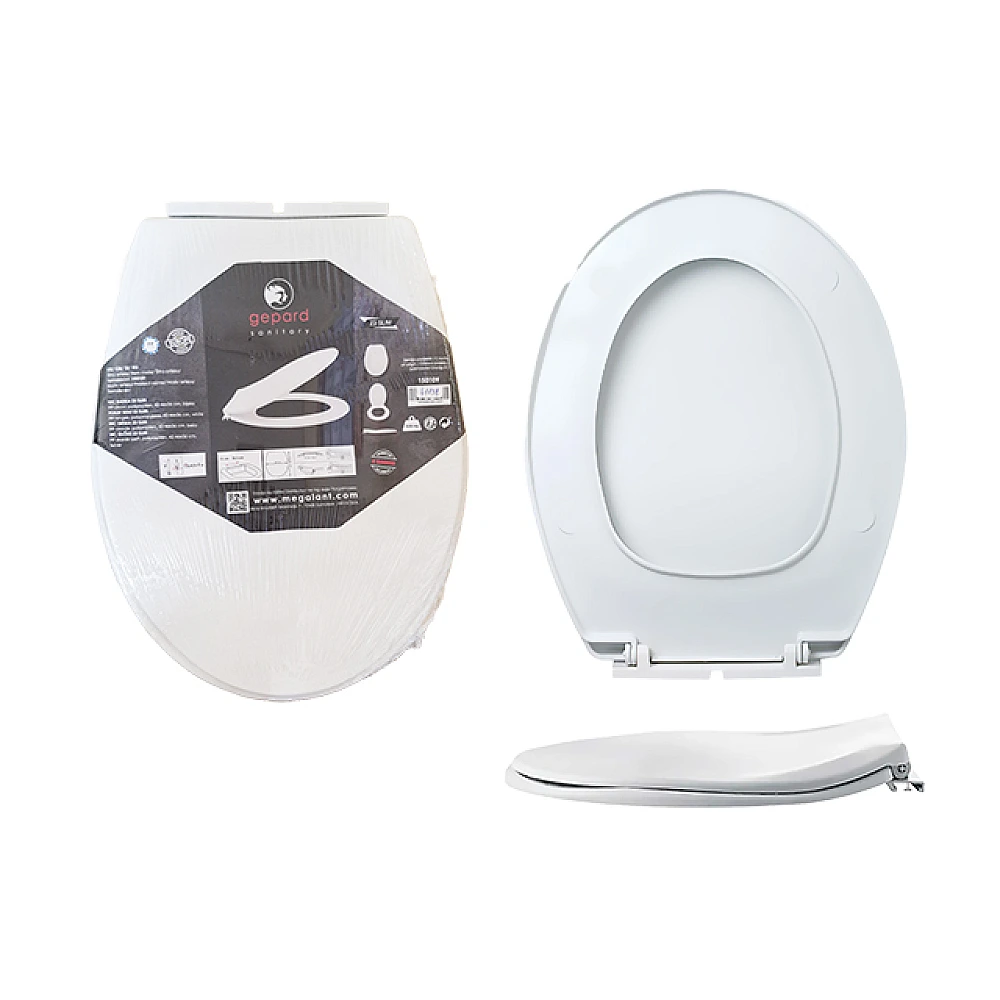 Capac pentru closet Gepard Z3 Slim alb, fixare polipropilen