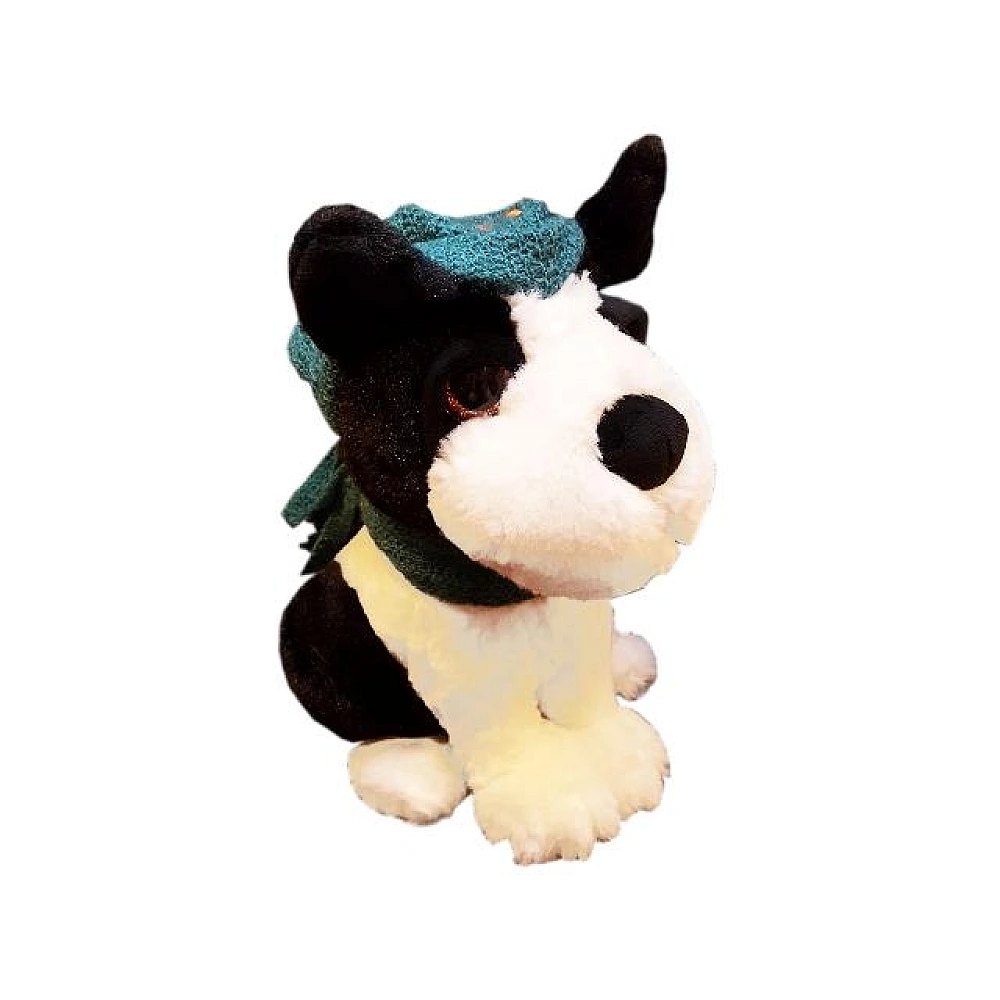 Jucarie moale Caine in caciula 27cm