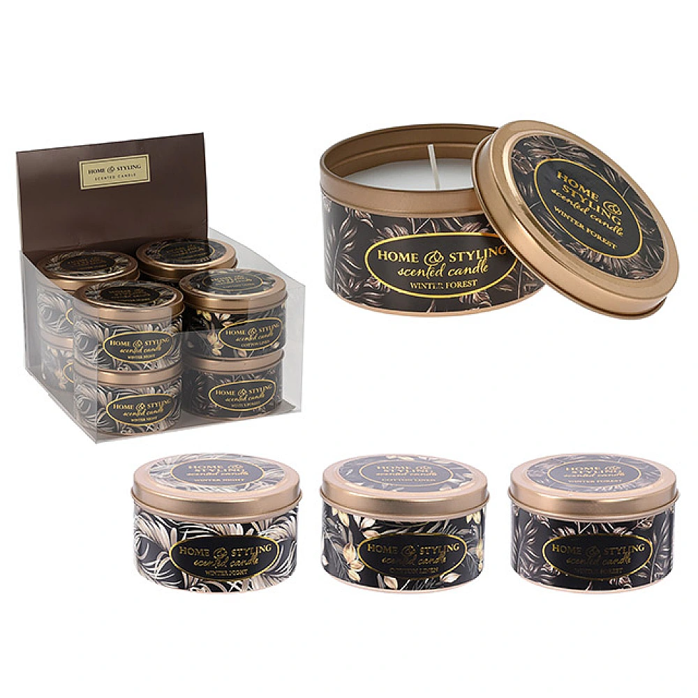 Lumanare in borcan metalic 8X5cm 