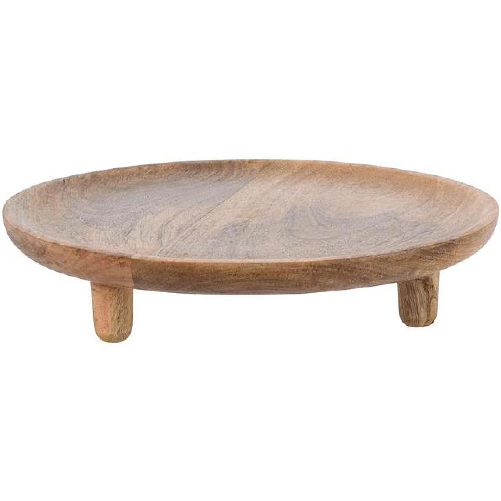 Platou de servire EH D30X5cm, picioruse din lemn, mango