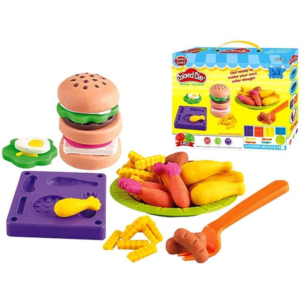 Set pentru modelare Funny Lucky Hamburger (accesorii)