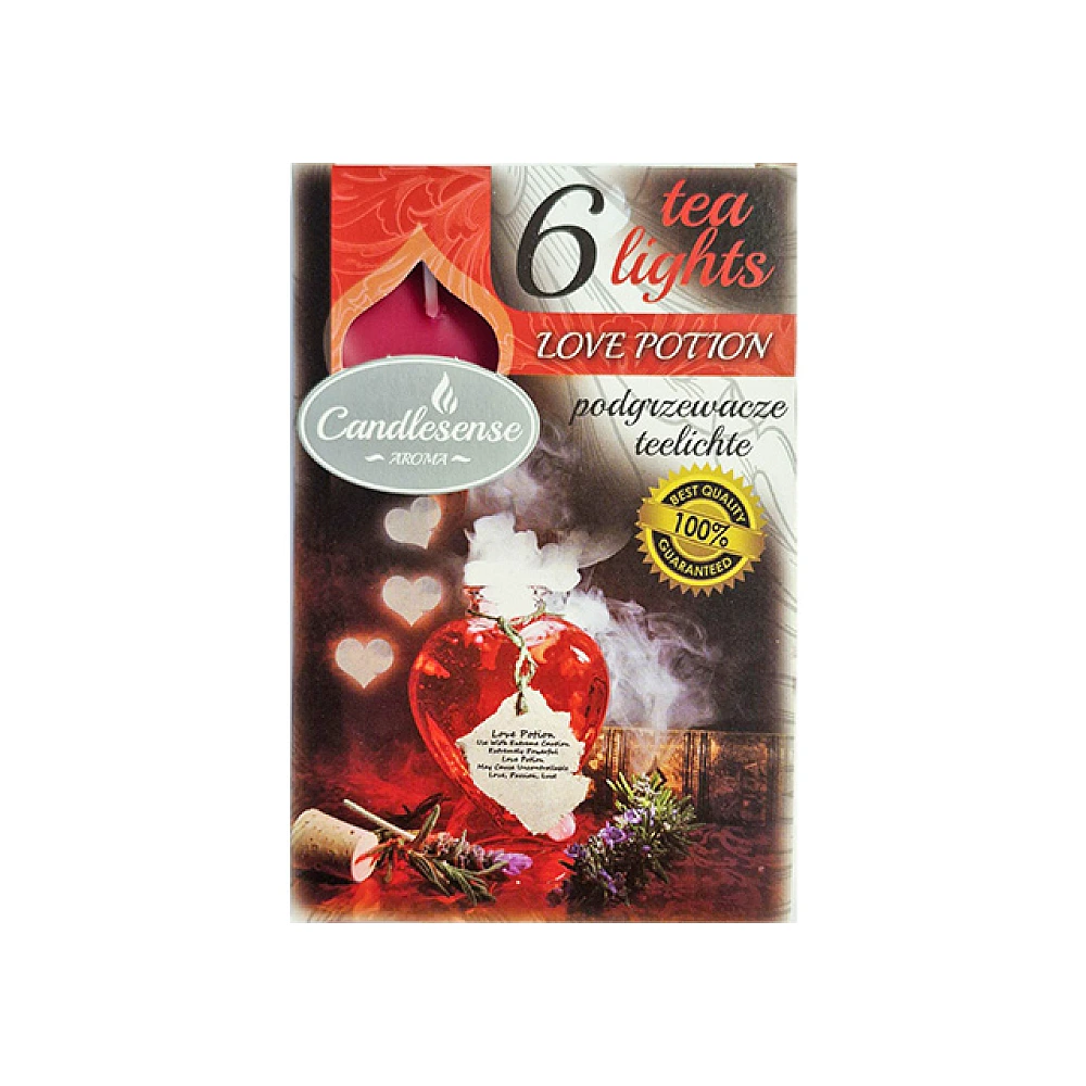 Lumanari pastile aroma Decor 6buc, 3.8 cm, 4.5 ore, Love Potion