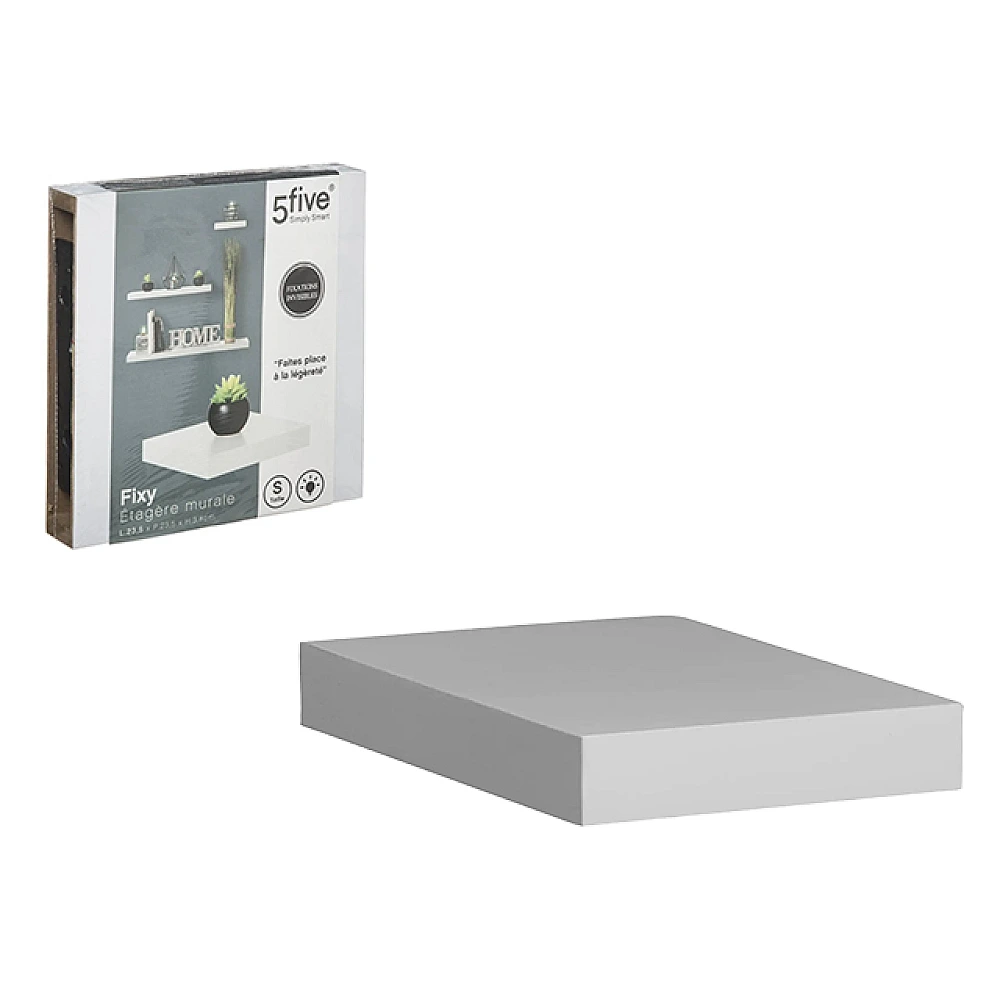 Raft 23.5X23.5X3.8cm Five Fixy, alb, MDF