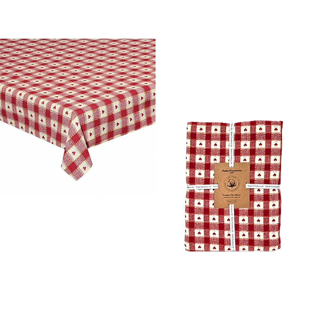 Fata de masa 150X300cm AF Chalet, 100% cotton, rosu
