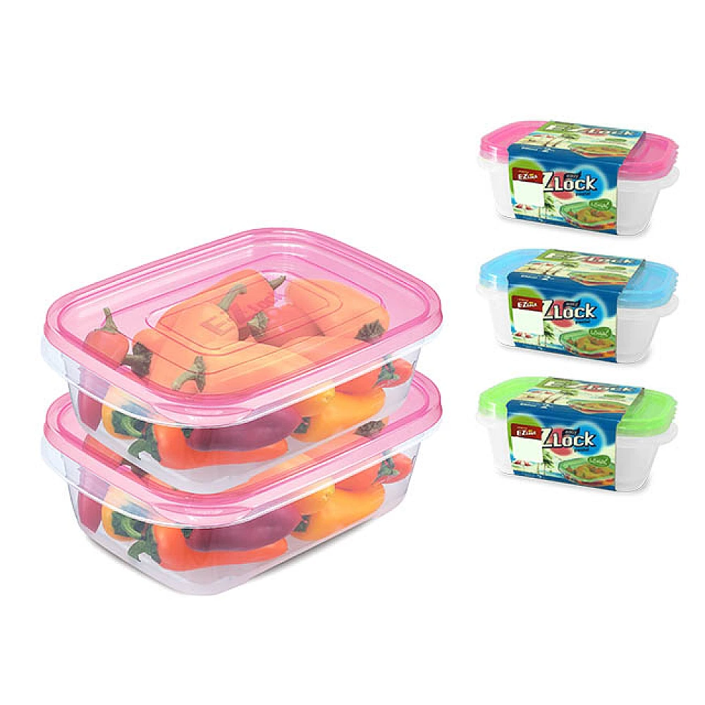 Set containere alimentare EZ Lock 2buc, 0.9l, 31X14X6cm