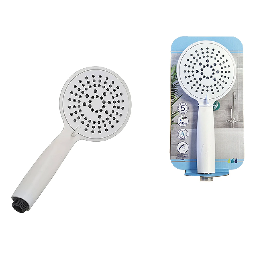 Para de dus Tendance D11cm 5 regimuri, alb mat