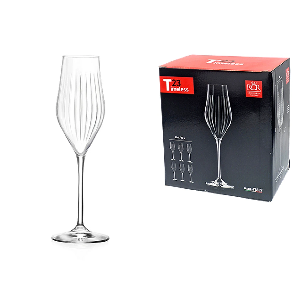 Set 6 pahare pentru sampanie Timeless 230 ml