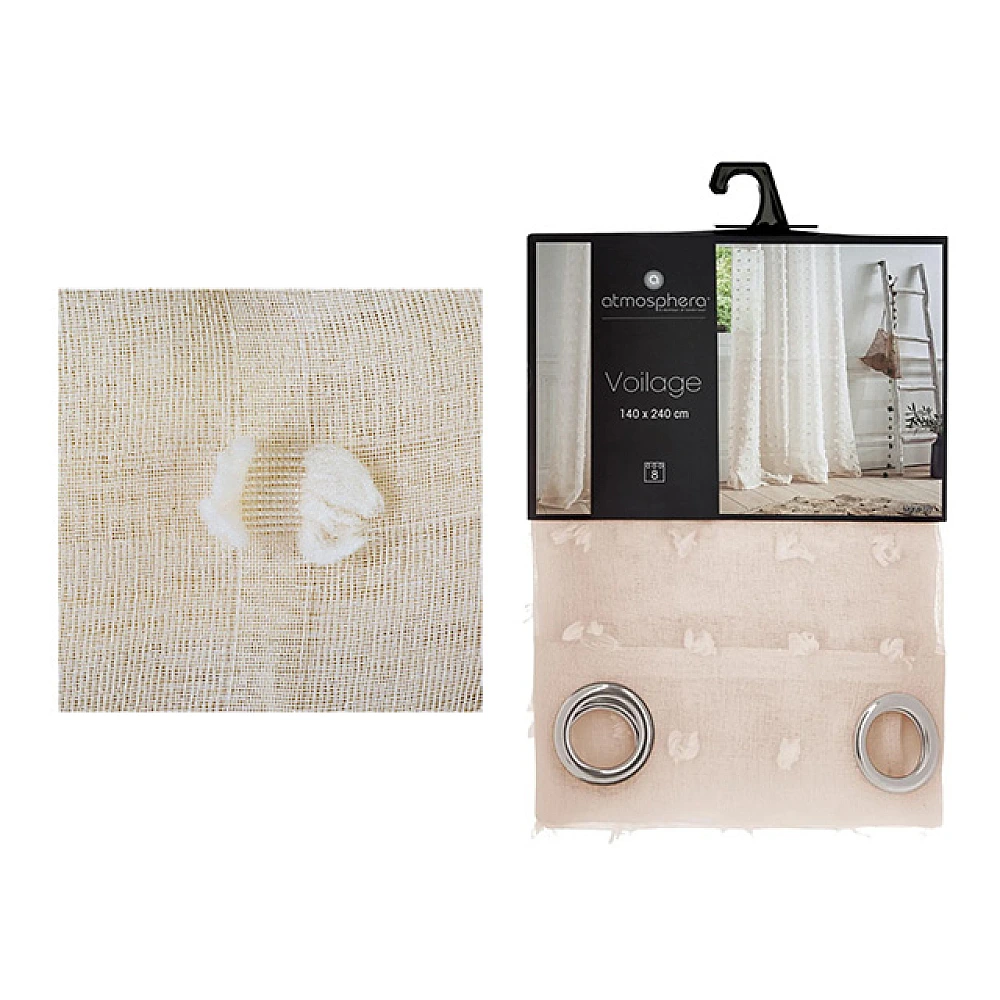 Perdea transparenta 140X240cm Atmosphera Lili, poliester