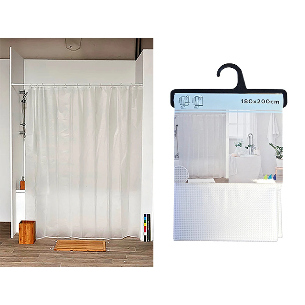 Perdea pentru dus 180X200cm Tendance transparentă, PE 50% EVA 50%