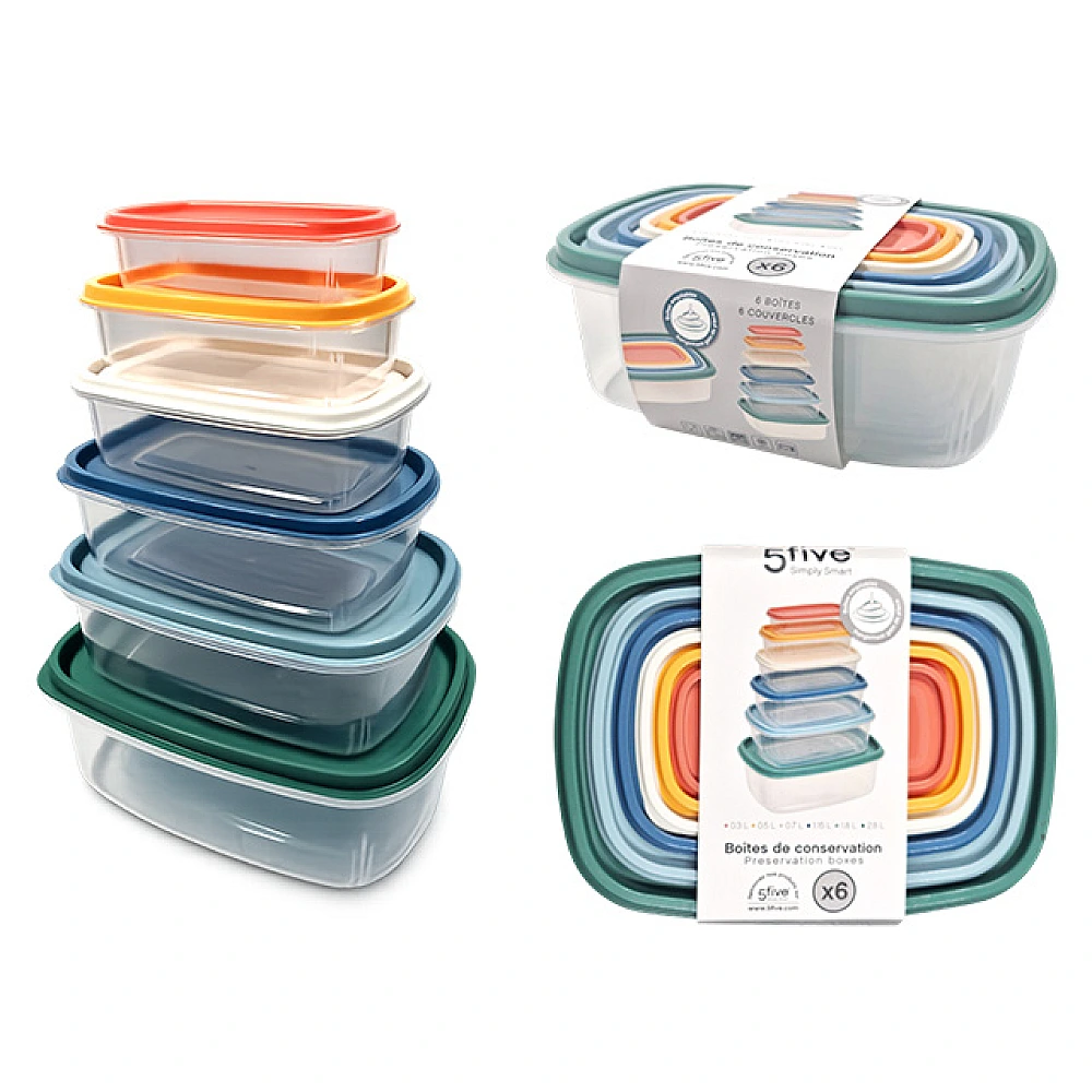 Set recipiente alimentare Five 6buc