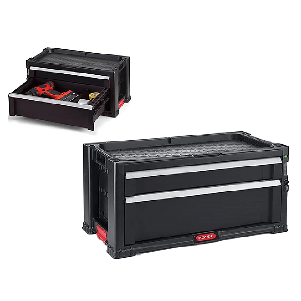 Organizator pentru instrumente 56.2X26.2X28.9 cm Keter PRO cu 2 sertare