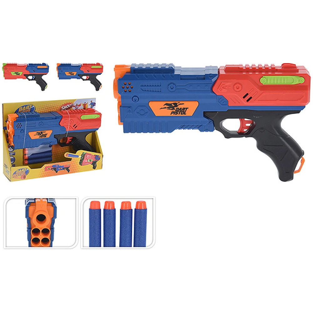Pistol blaster 23cm, gloante moi 4bucX7.5cm
