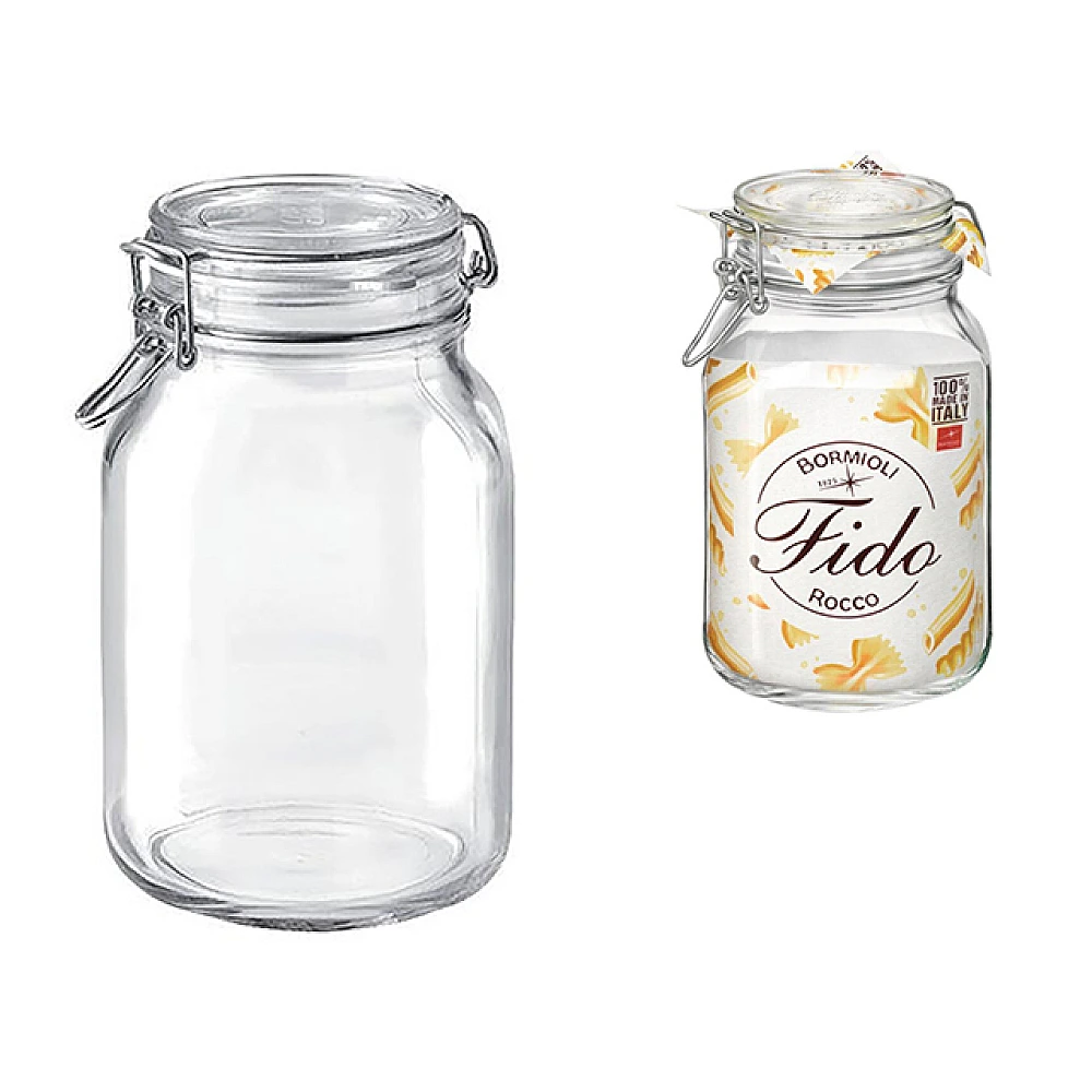 Borcan pentru pastrare/conservare Fido 2l, cu capac clema