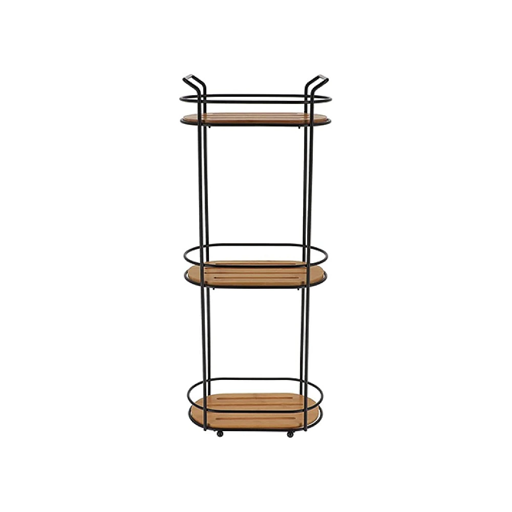Raft cu 3 nivele Tendance Bamboo 13.5X24.5X62.5cm, metal, bambus