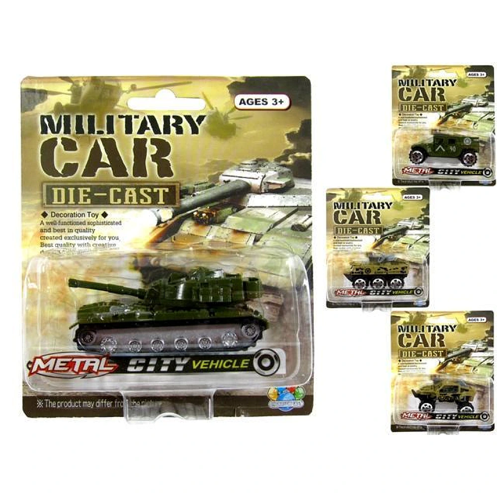 Masina-model militar DIE-CAST 7cm, in assotiment, metal
