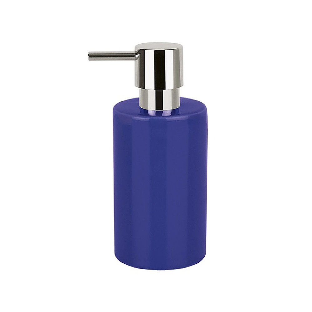 Dozator pentru săpun Spirella Tube, violet, din portelan