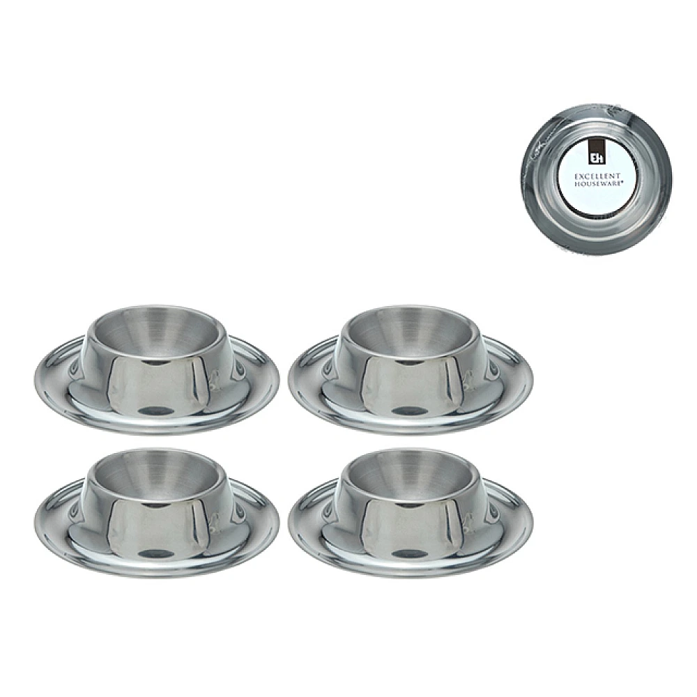 Set de suporturi pentru oua 4buc. D8.5X2cm, inox