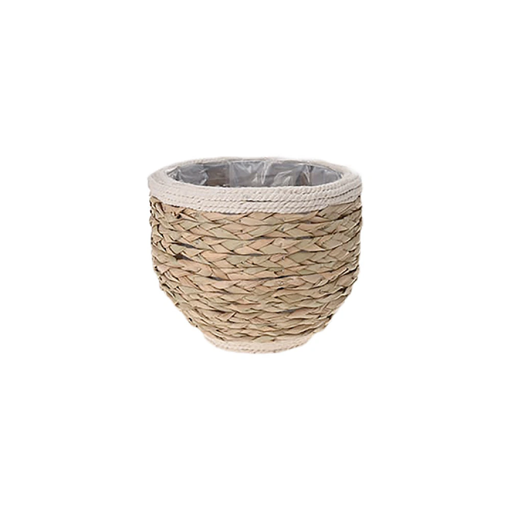 Ghiveci impletit cu dunga D22cm, H18cm