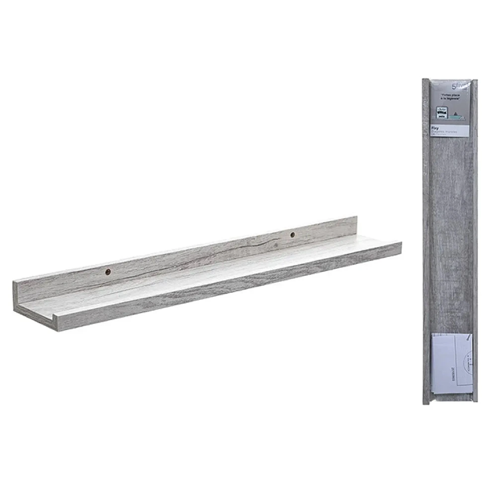 Raft 58X10X4cm Five Fixy, gri, MDF
