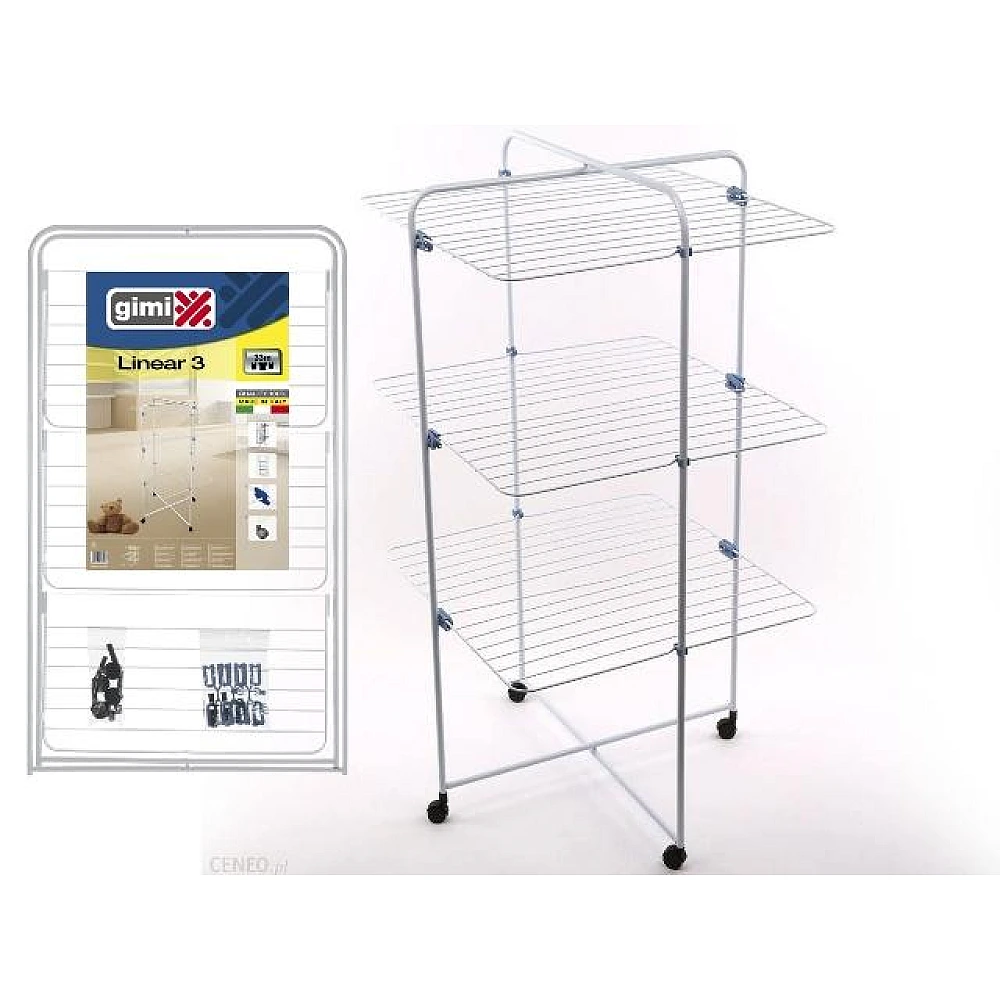 Uscator rufe vertical de trei nivele Gimi Linear 33m