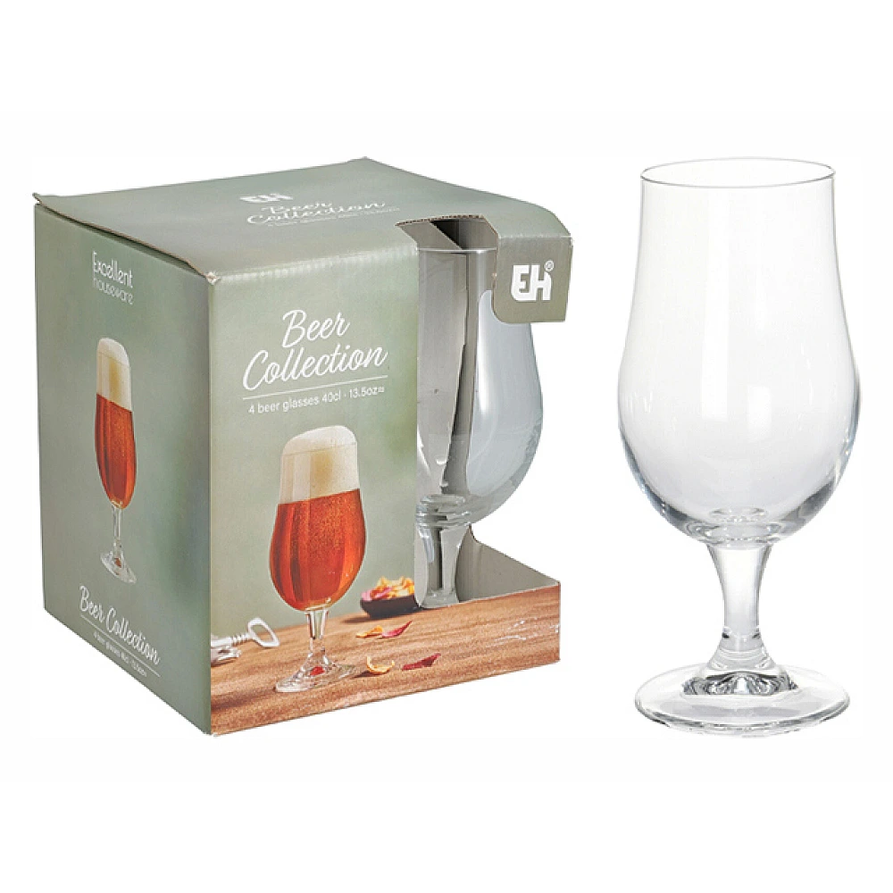 Set pocale pentru bere 4buc 400 ml, 18 cm Beer Collection