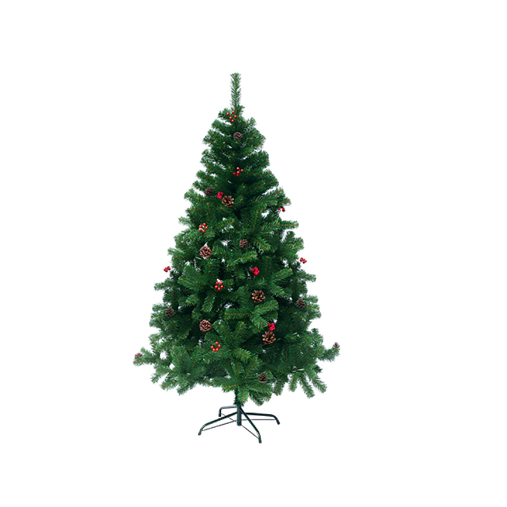 Brad artificial сu pomusore si conuri 180 cm, PVC