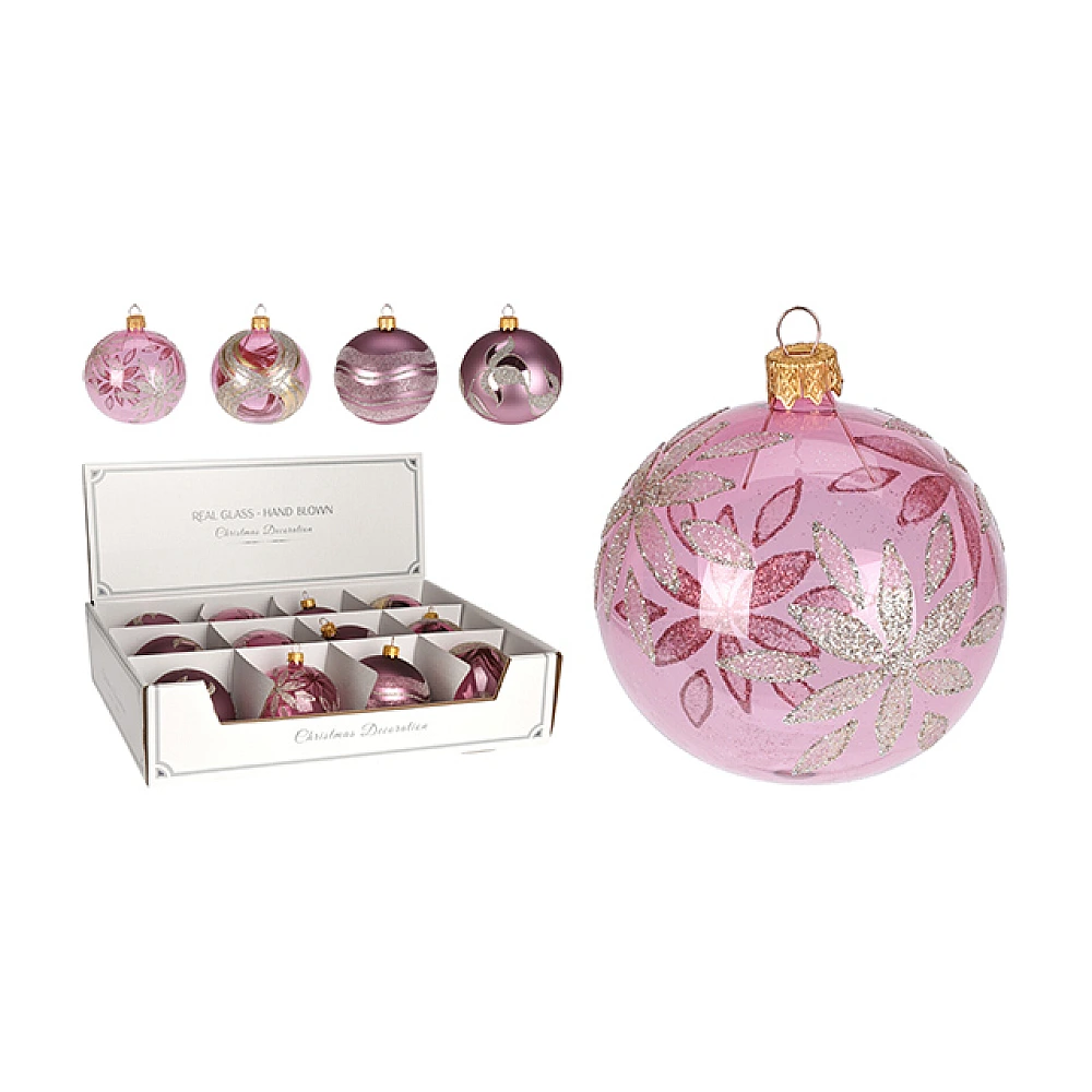 Glob pentru brad din sticla 80mm 