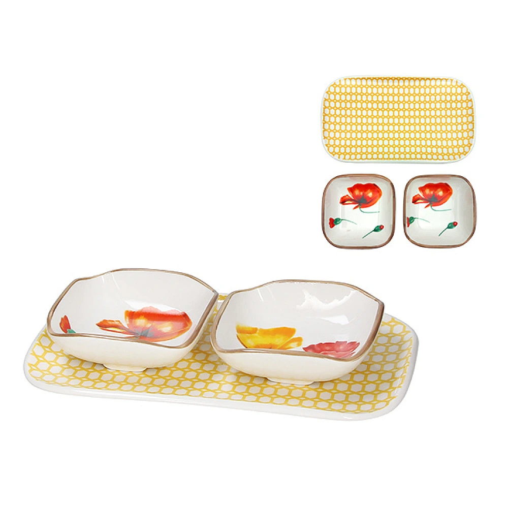 Set pentru aperitiv Tognana Bistro 3ps 23X14cm, portelan