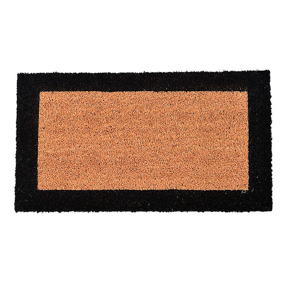 Covoras pentru antreu din cocos 33X60cm Luance, PVC, maro/negru