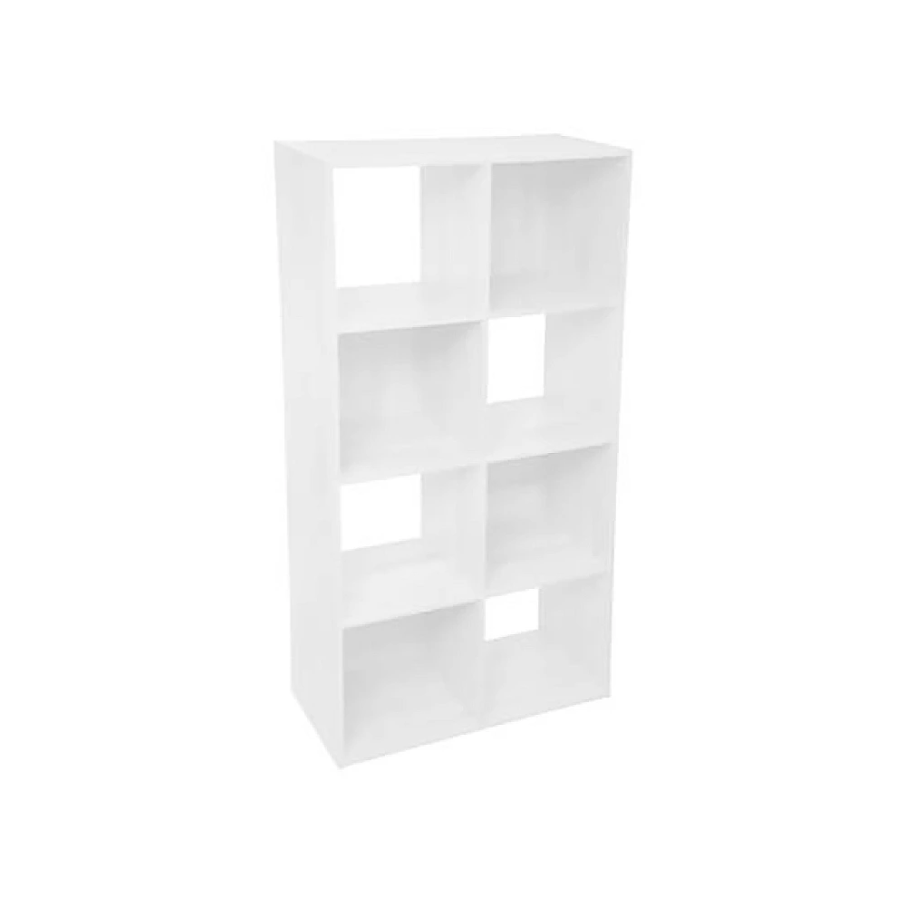 Modul de mobila 67.5X32X134cm Five, 8 rafturi, alb