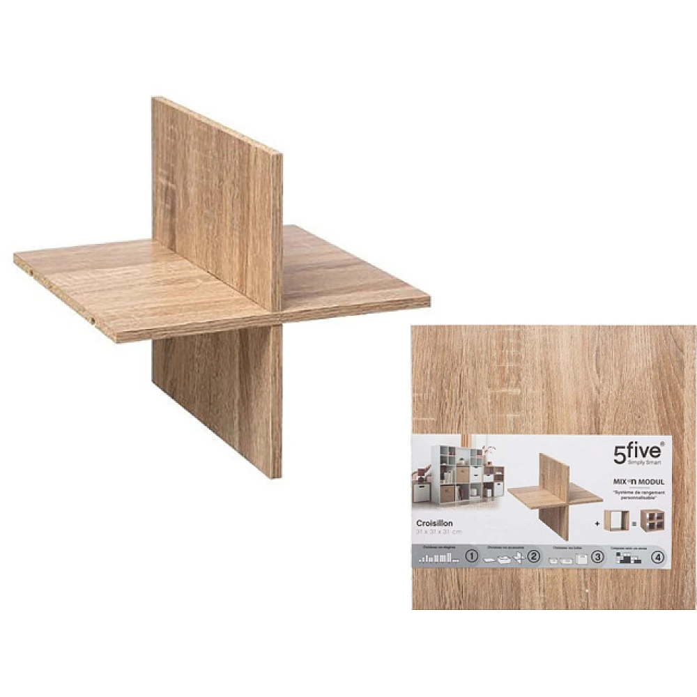 Raft-cruce 31X31X31cm Five pentru module, natural