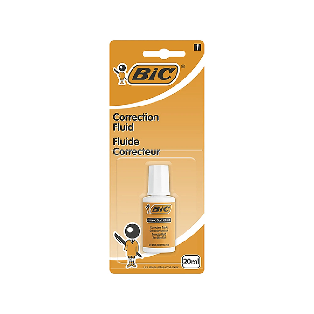 Corector cu pensulă BIC Fluid 20 ml, blister