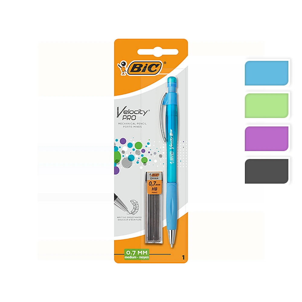Creion BIC Velocity Pro cu mine 0,7 mm +12 rezerve HB