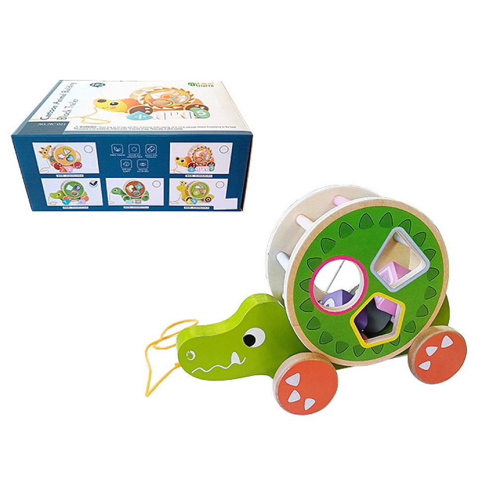 Jucarie de tras-sorter din lemn Animal
