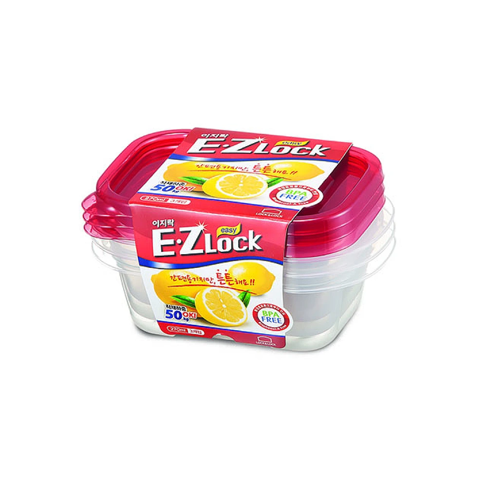 Set containere alimentare EZ Lock 3buc, 0.27l, 15X9X5cm