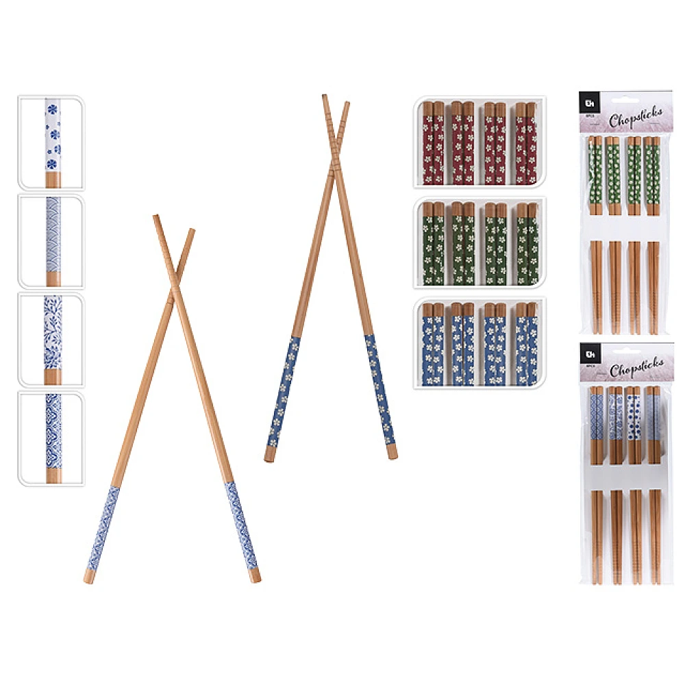 Set betisoare din bambuc EH 4 perechi, 24cm
