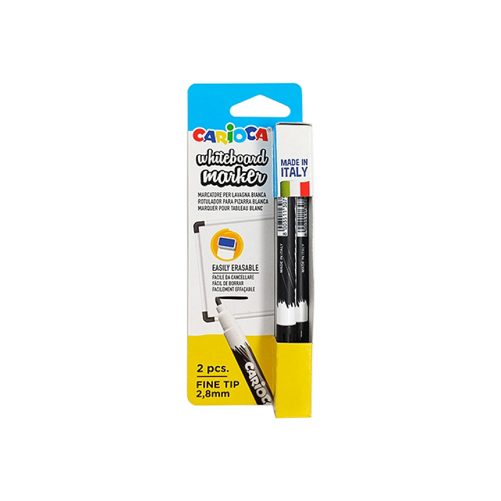 Set markere 2buc pentru tabla Carioca WB, negru, 2.8mm
