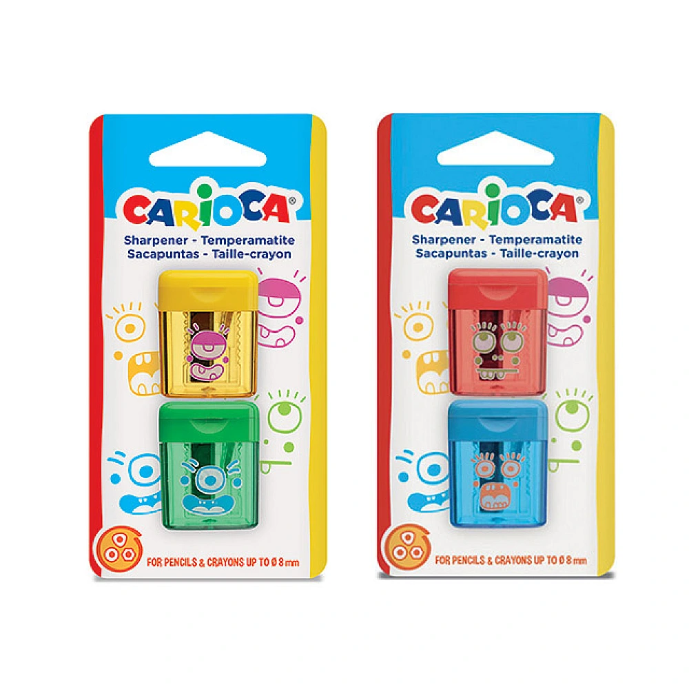 Set ascutitoare cu container Carioca 2buc, blister