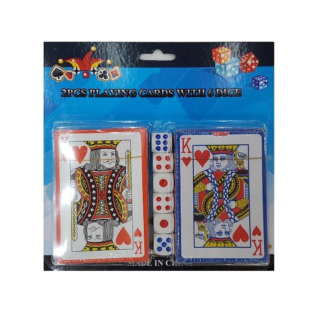 Set carti de joc 2seturi 54buc 6 zaruri