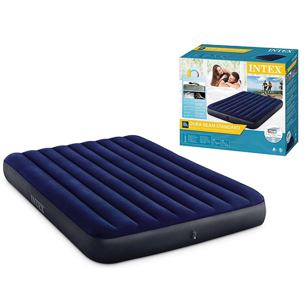 Saltea gonflabila Velur Classic 152x203x25cm, până la 272 kg