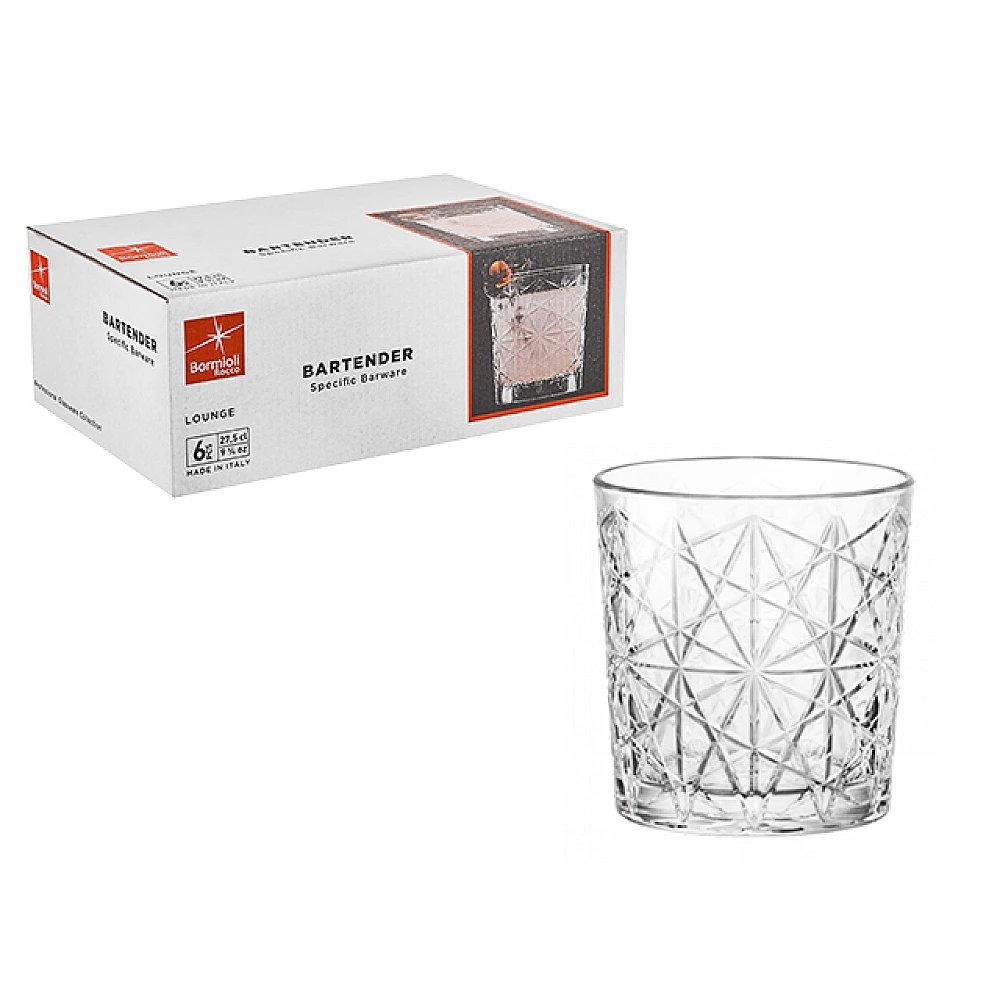 Set 6 pahare whisky tip Tumbler Bartender 275ml