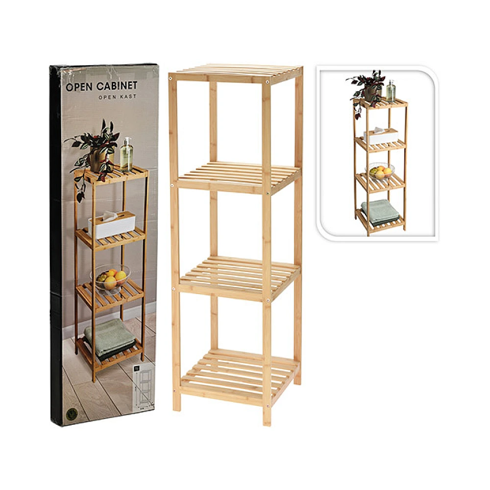 Etajera 4 rafturi Storage 34X33X110 cm, bambus