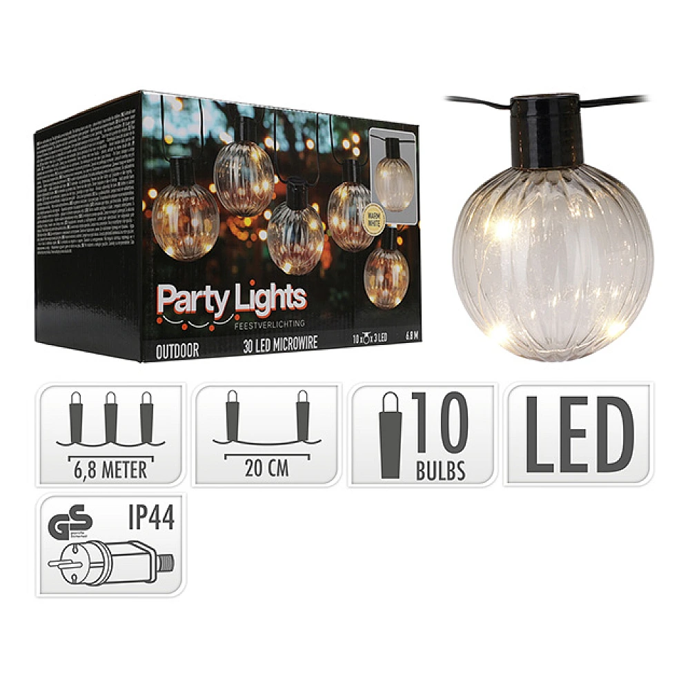 Ghirlanda luminoasa 10LED, 6.8m, D8cm