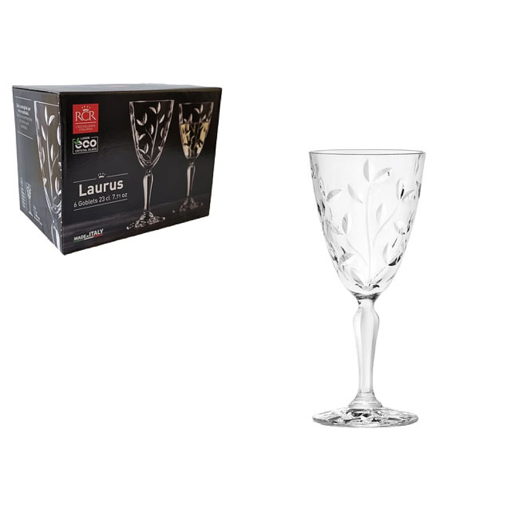 Set 6 pocale pentru vin Laurus, 230ml