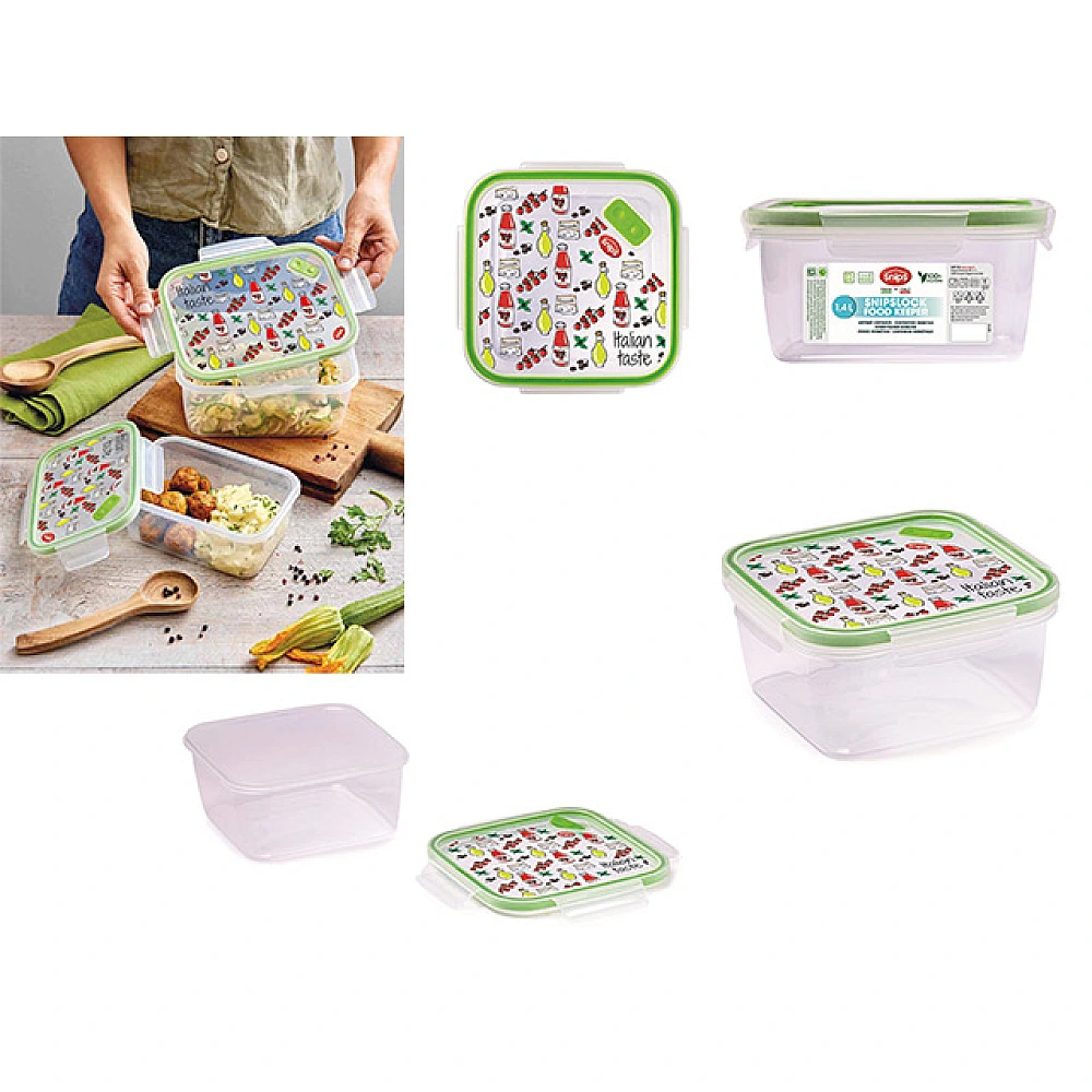 Caserola sigilata Food Keeper 1.4l, 18X9X14.5cm, cu supapa