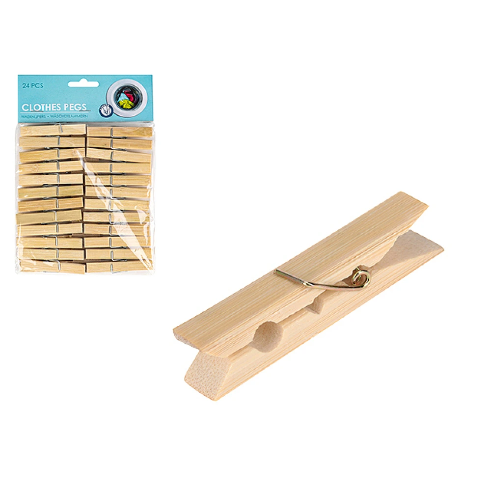 Set cleste pentru haine din bambus 24buc