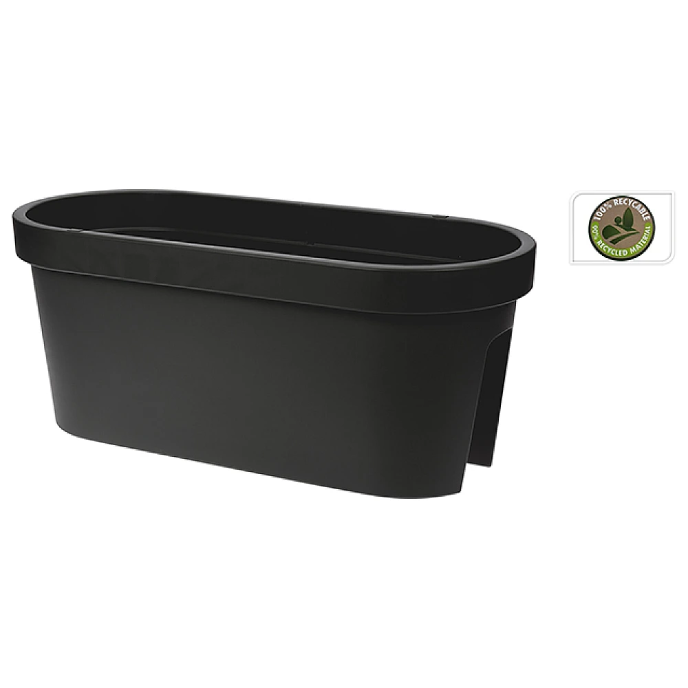 Ghiveci pentru flori cu decupaj pentru balustrada 59X26X25cm