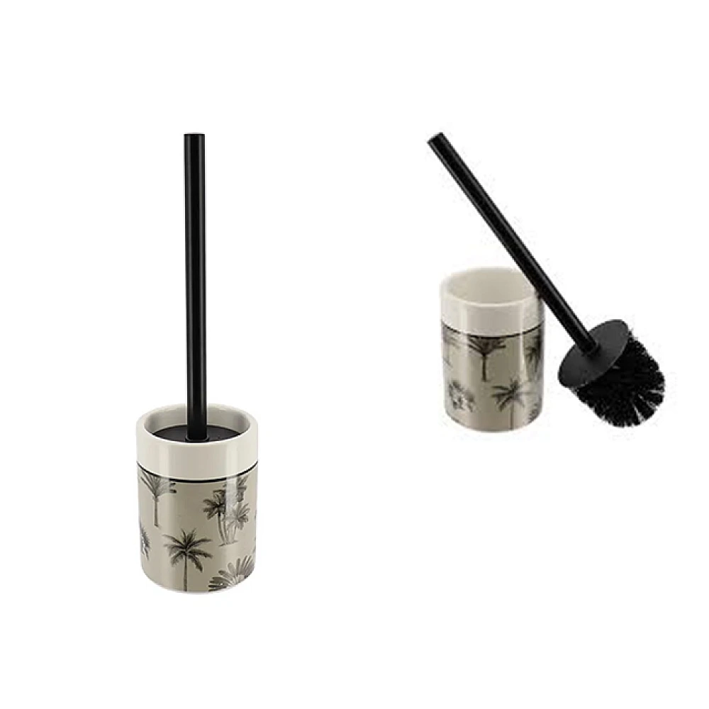 Perie WC cu suport Tendance Arizona Dream din ceramica, sur-alb